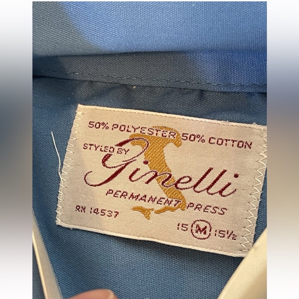 🆕Ginelli Italy men’s Medium 15-15.5 Vintage 1960s Deadstock blue Romeo bell slv - Picture 4 of 13